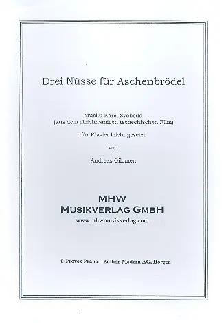 Cover: 9990051599008 | Drei Nüsse für Aschenbrödel (erleichtert) für Klavier | fur Klavier