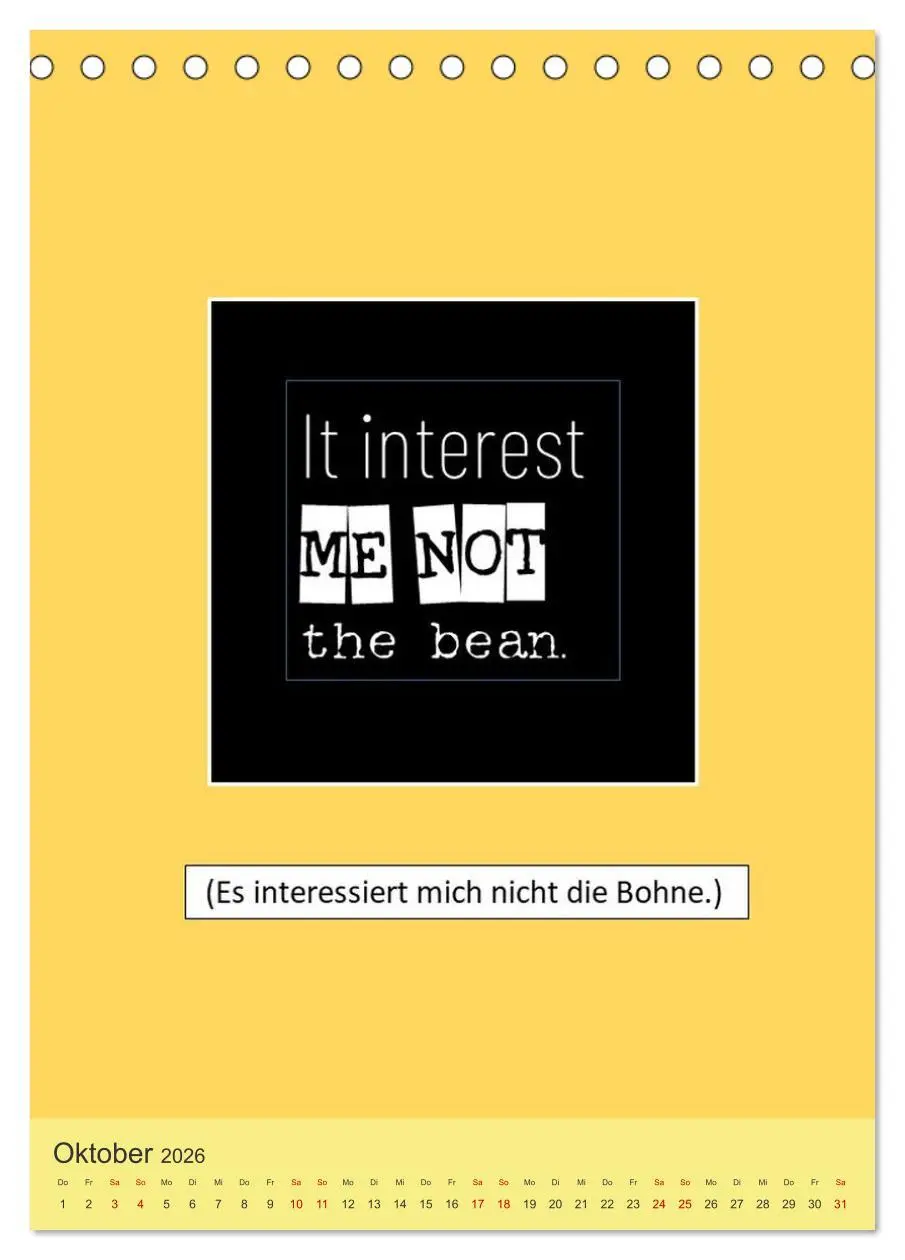 Bild: 9783457259108 | Nix als DENGLISCH (Tischkalender 2026 DIN A5 hoch), CALVENDO...