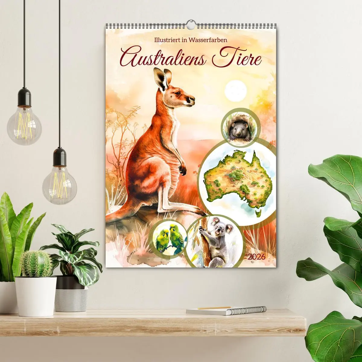 Bild: 9783516279108 | Australiens Tiere - Illustriert in Wasserfarben (Wandkalender 2026...
