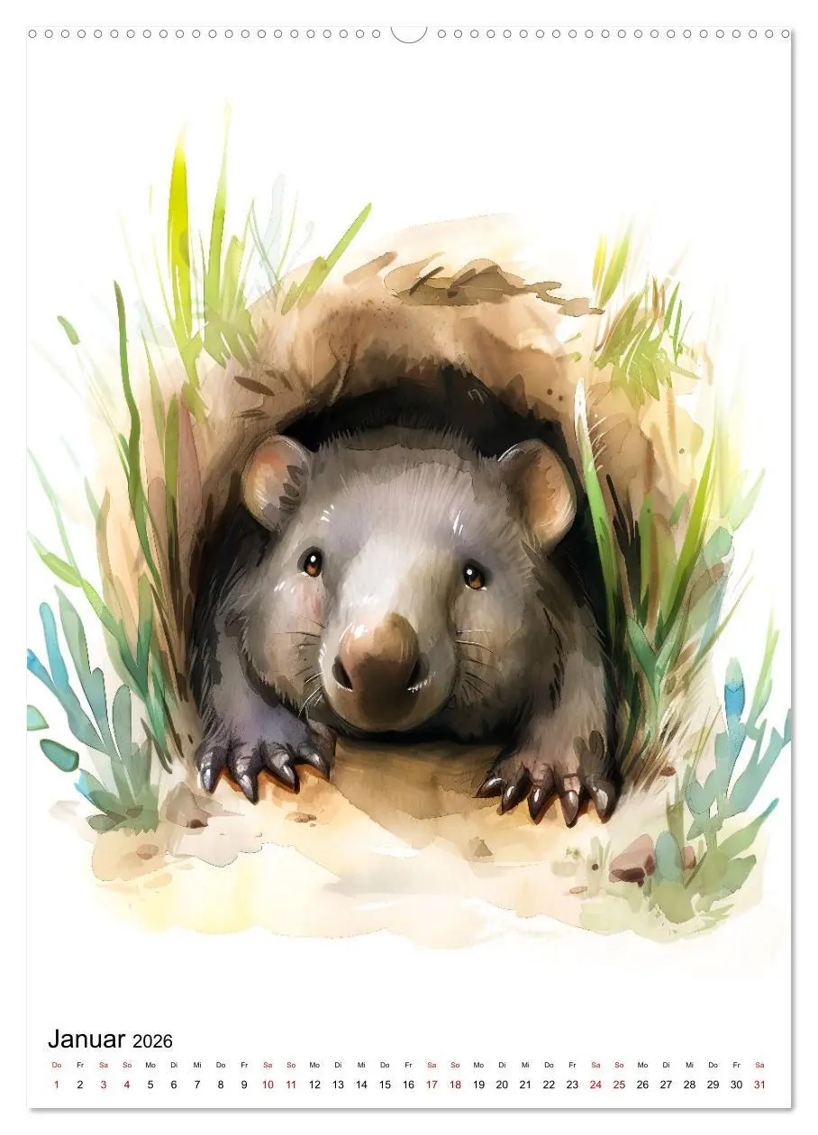 Bild: 9783516279108 | Australiens Tiere - Illustriert in Wasserfarben (Wandkalender 2026...