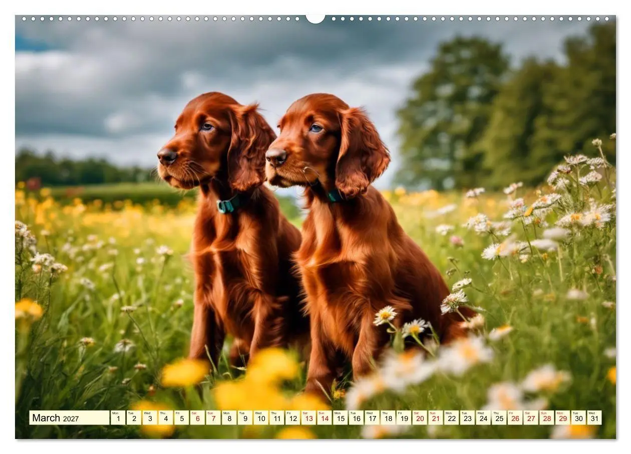 Bild: 9783569129108 | Irish Setter - pure grace (High Quality Premium Wall Calendar 2027...