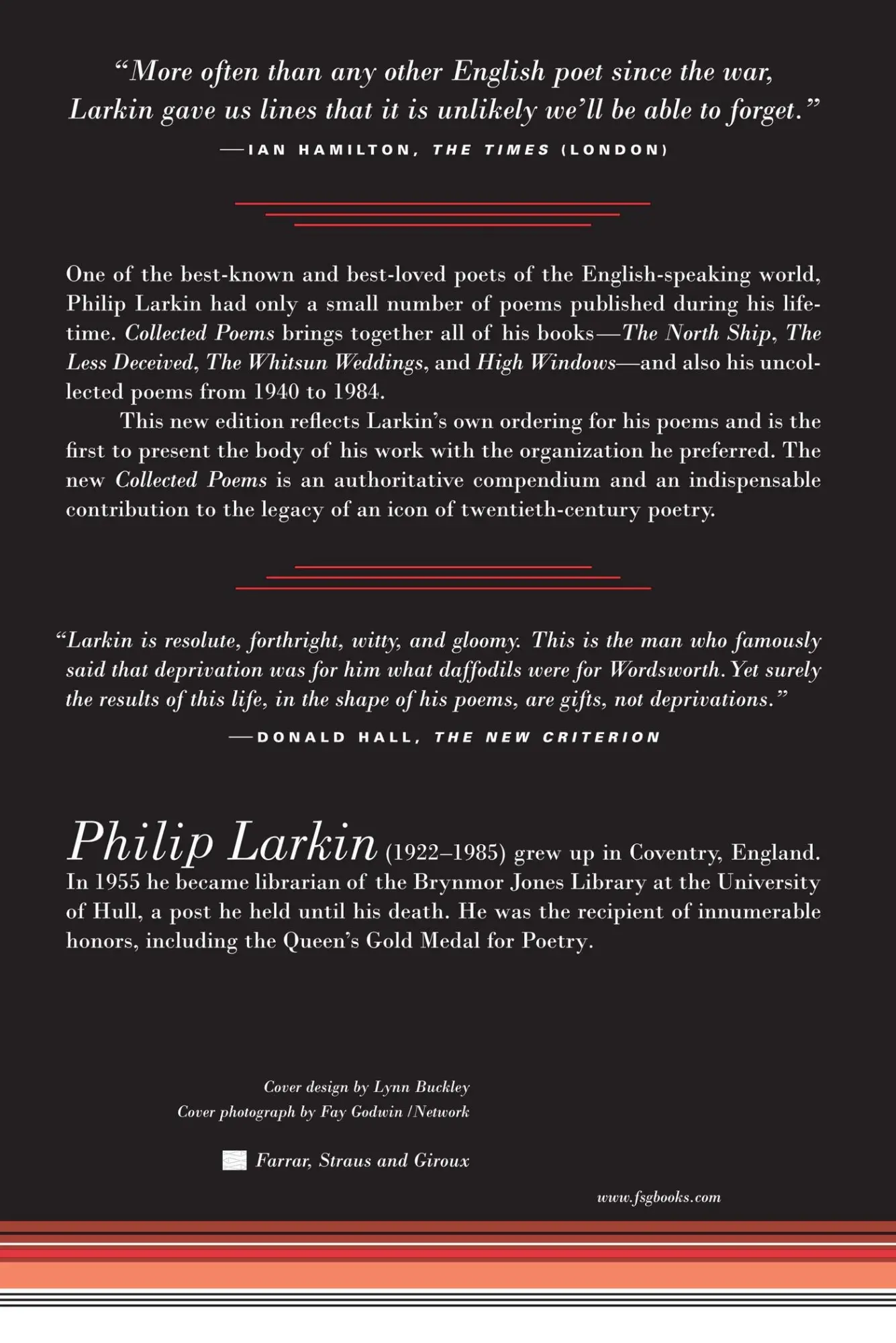 Rückseite: 9780374529208 | Collected Poems | Philip Larkin | Taschenbuch | Englisch | 2004