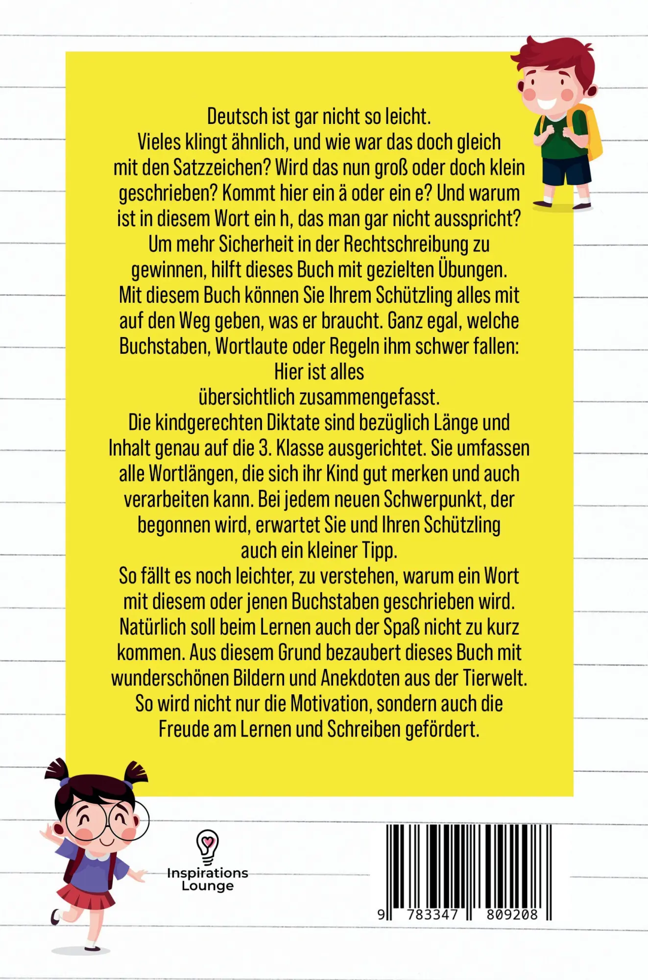 Rückseite: 9783347809208 | Diktate 3. Klasse! Übungsheft für gute Schulnoten! | Lounge | Buch