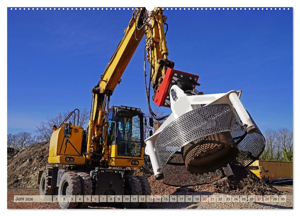 Bild: 9783457319208 | Bagger im Einsatz (Wandkalender 2026 DIN A2 quer), CALVENDO...