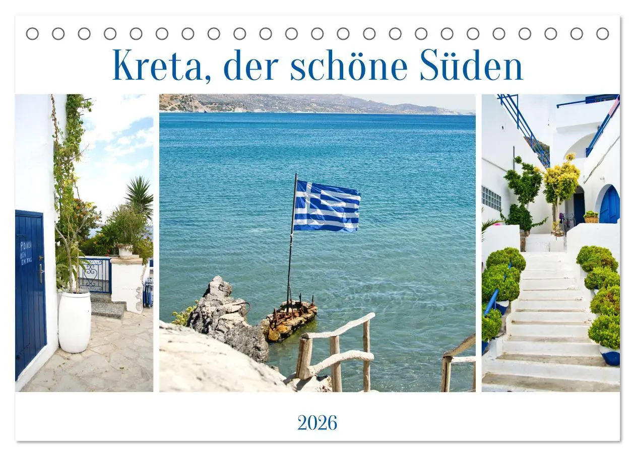 Cover: 9783457559208 | Kreta, der schöne Süden (Tischkalender 2026 DIN A5 quer), CALVENDO...