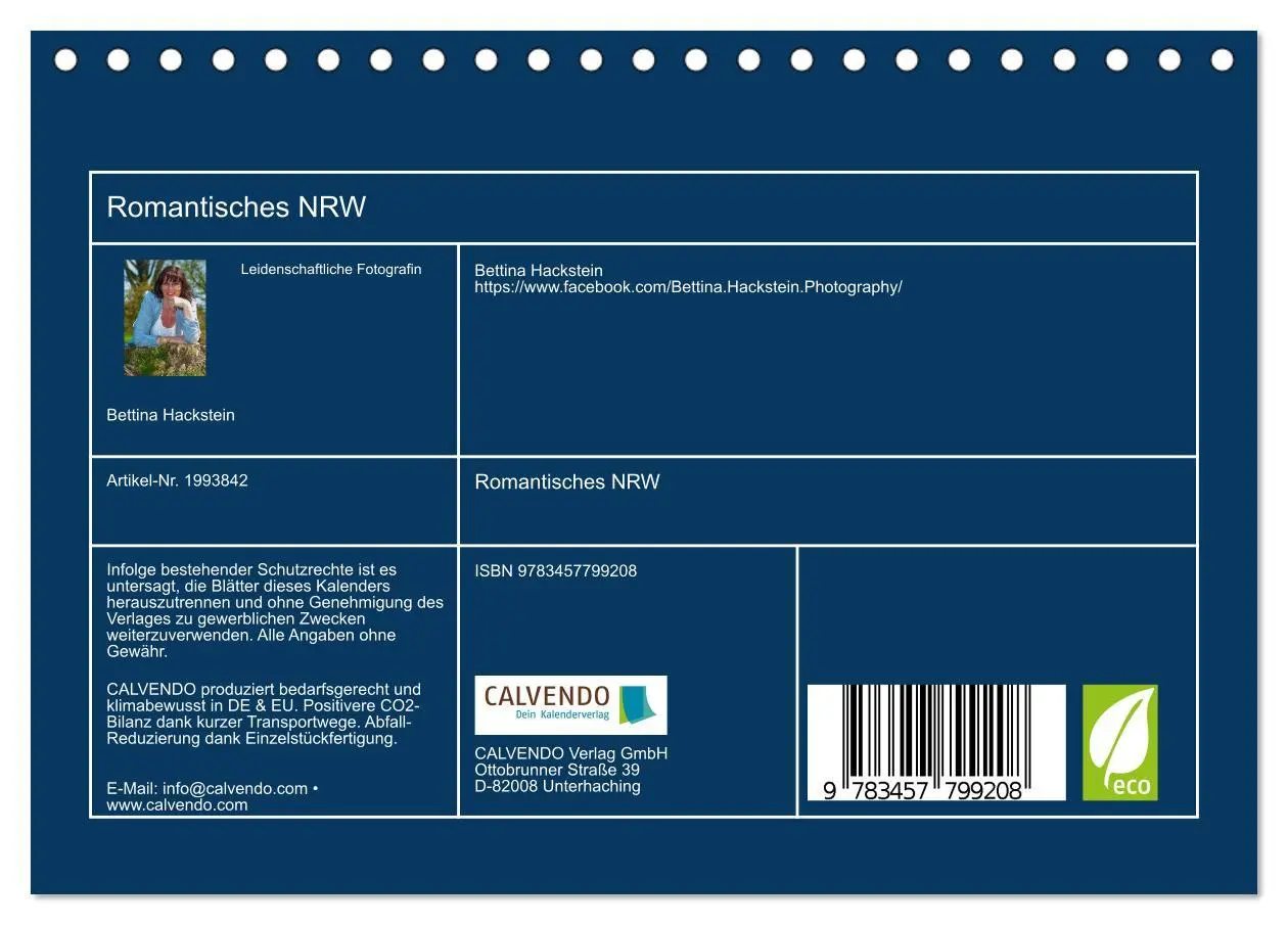 Bild: 9783457799208 | Romantisches NRW (Tischkalender 2026 DIN A5 quer), CALVENDO...