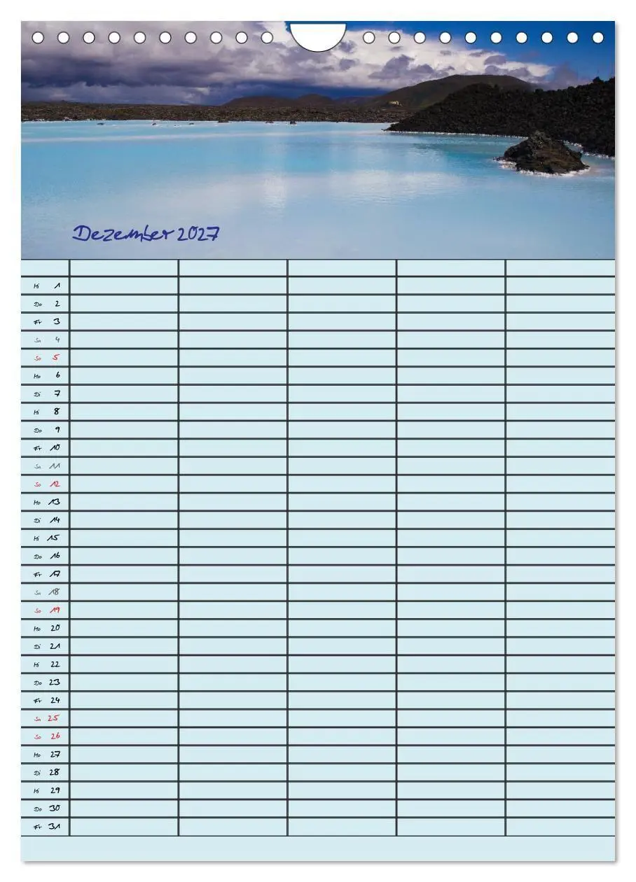 Bild: 9783594249208 | Island Familienplaner (Wandkalender 2027 DIN A4 hoch), CALVENDO...