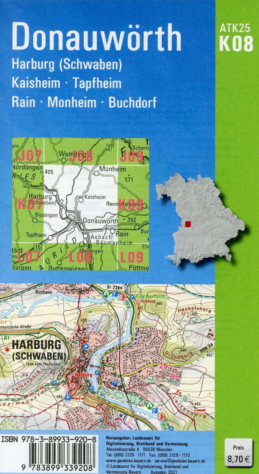Bild: 9783899339208 | Donauwörth 1:25 000 | Digitalisierung | (Land-)Karte | Deutsch | 2021
