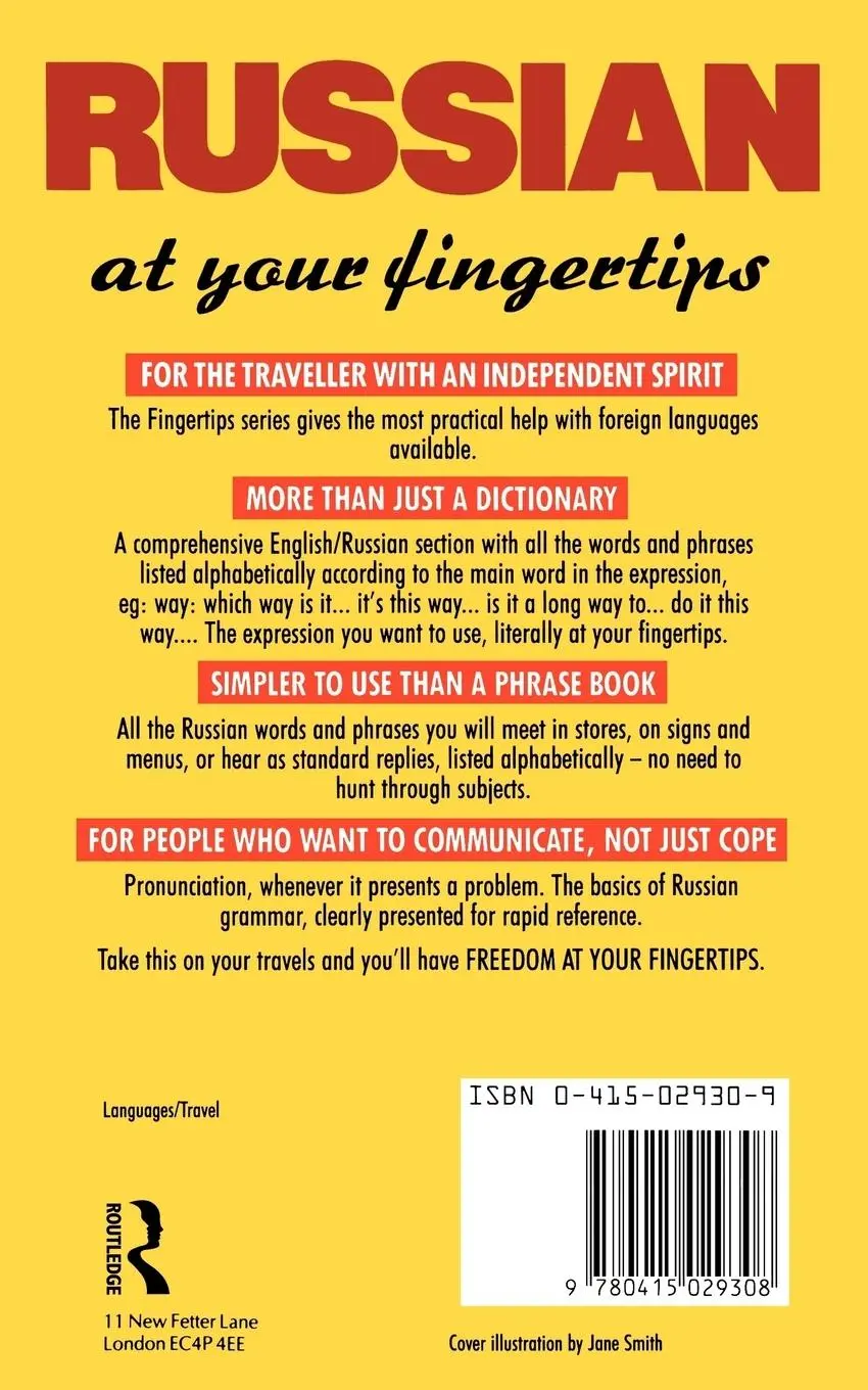 Rückseite: 9780415029308 | Russian at your Fingertips | Lexus | Taschenbuch | Englisch | 1990