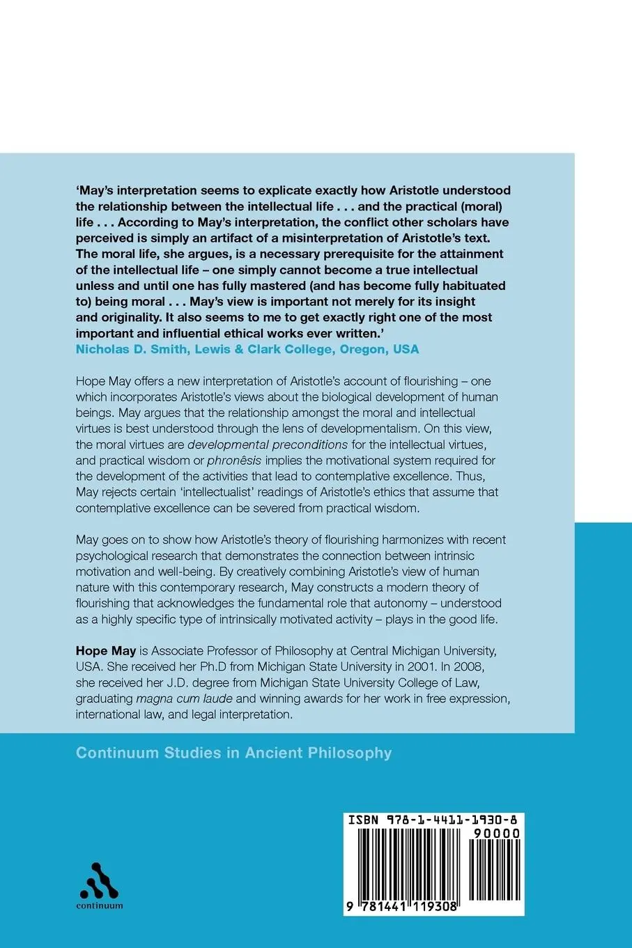 Rückseite: 9781441119308 | Aristotle's Ethics | Moral Development and Human Nature | May (u. a.)