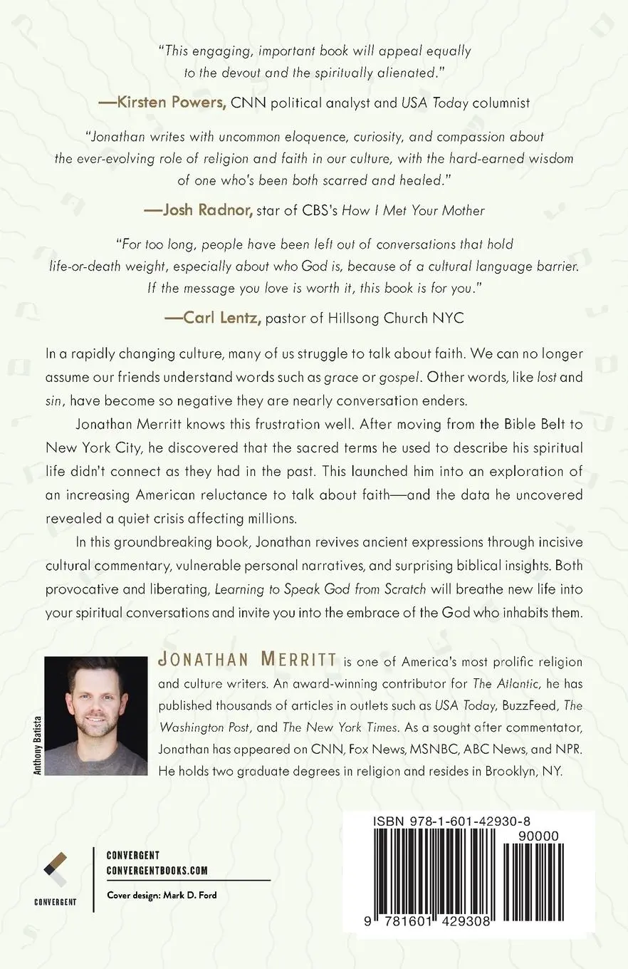 Rückseite: 9781601429308 | Learning to Speak God from Scratch | Jonathan Merritt | Taschenbuch