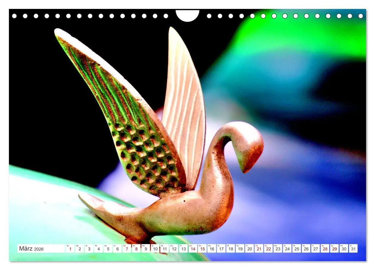 Bild: 9783457549308 | Tierische Oldtimer - Markante Kühlerfiguren (Wandkalender 2026 DIN...