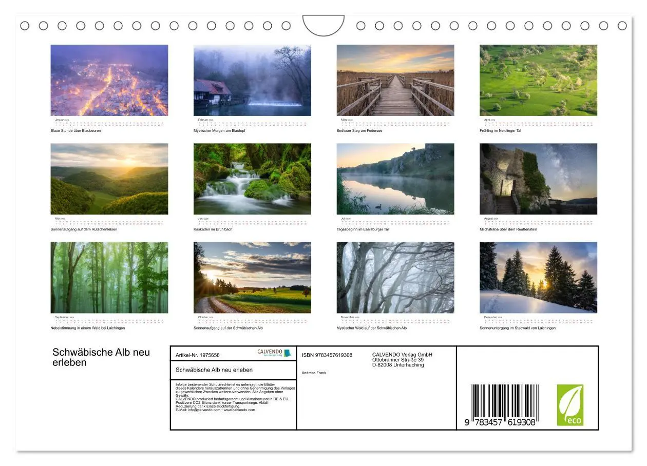 Bild: 9783457619308 | Schwäbische Alb neu erleben (Wandkalender 2026 DIN A4 quer),...