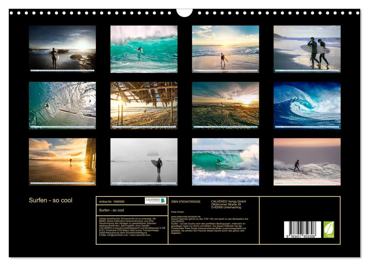 Bild: 9783457859308 | Surfen - so cool (Wandkalender 2026 DIN A3 quer), CALVENDO...