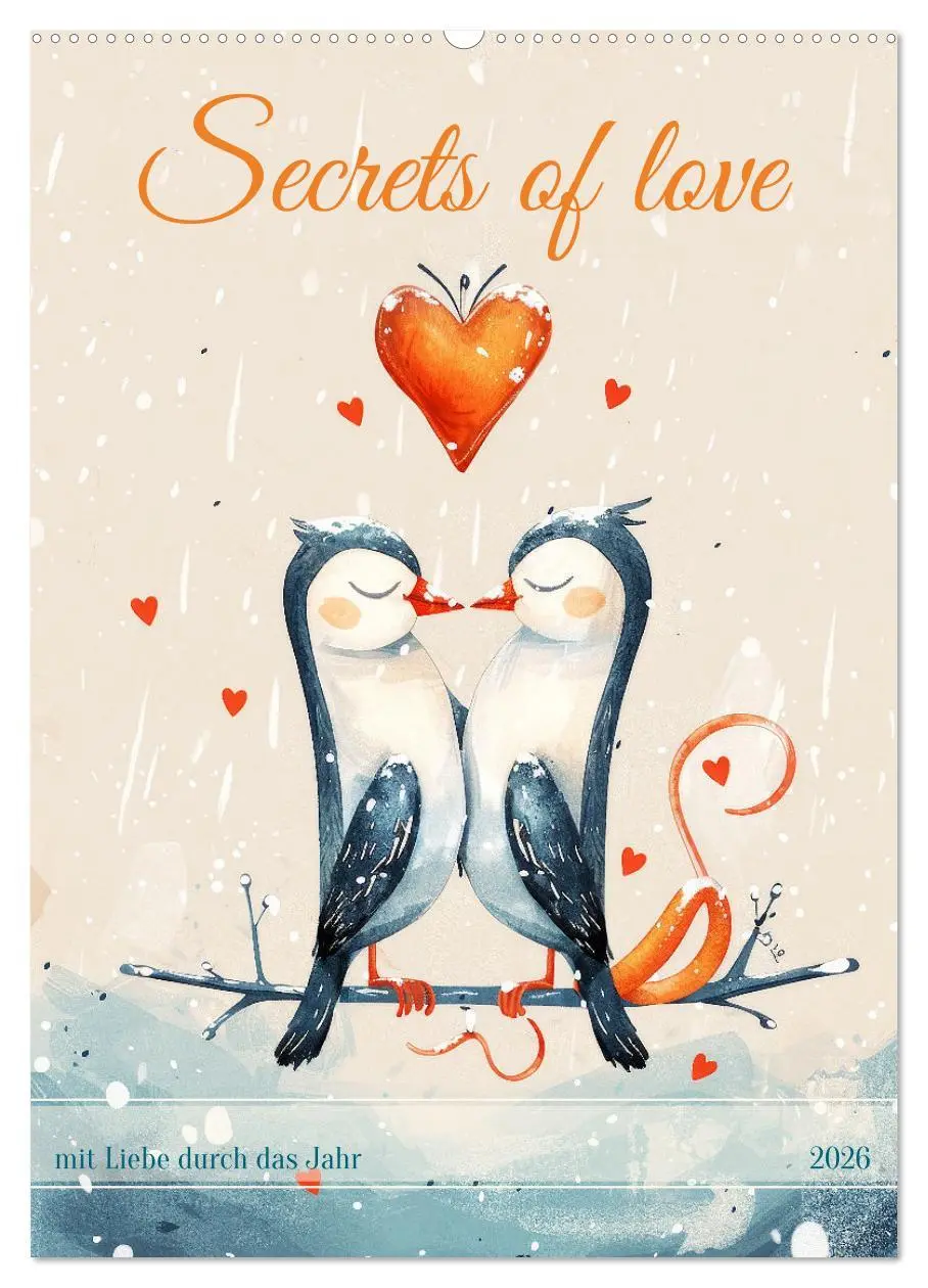 Cover: 9783516259308 | Secrets of love - mit Liebe durch das Jahr (Wandkalender 2026 DIN...