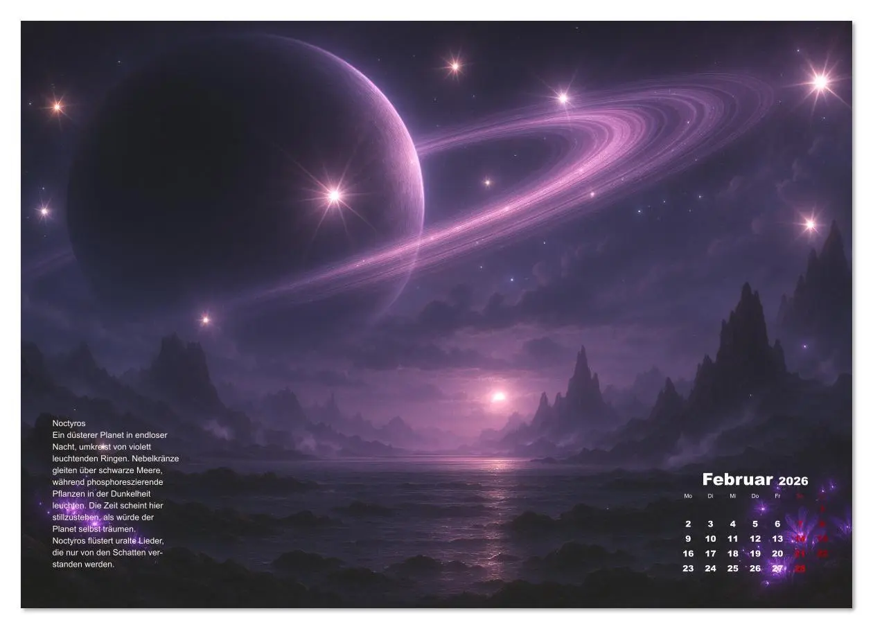 Bild: 9783516639308 | Phantastische Planeten (Wandkalender 2026 DIN A3 quer), CALVENDO...