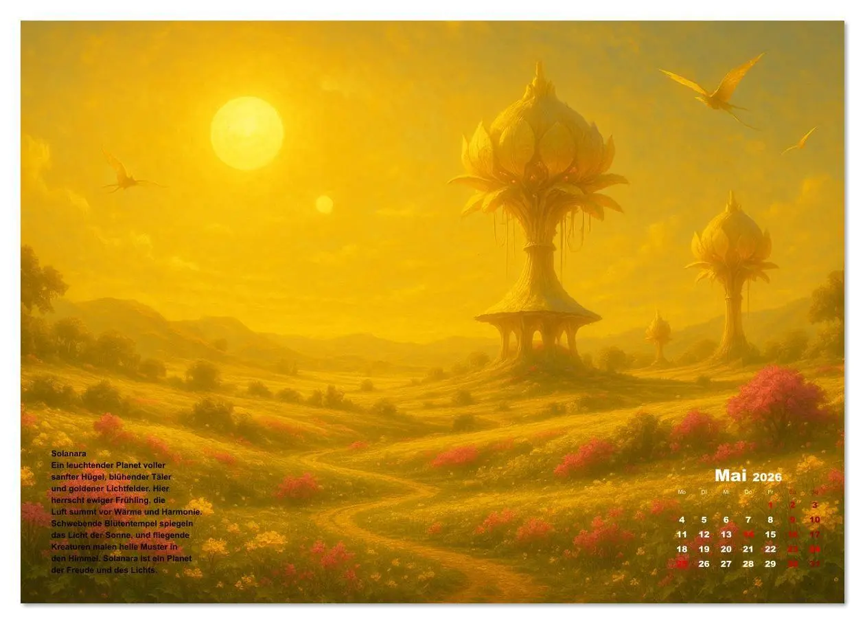 Bild: 9783516639308 | Phantastische Planeten (Wandkalender 2026 DIN A3 quer), CALVENDO...