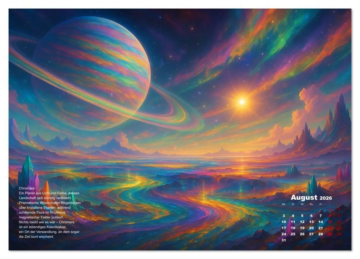 Bild: 9783516639308 | Phantastische Planeten (Wandkalender 2026 DIN A3 quer), CALVENDO...