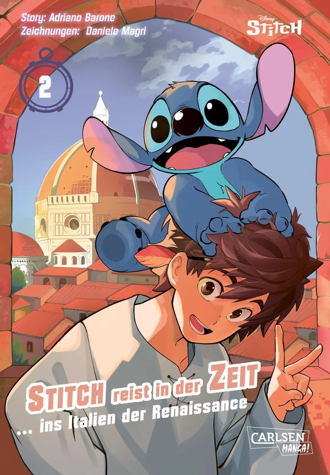 Cover: 9783551809308 | Stitch reist in der Zeit 2 | ... in die Renaissance | Adriano Barone