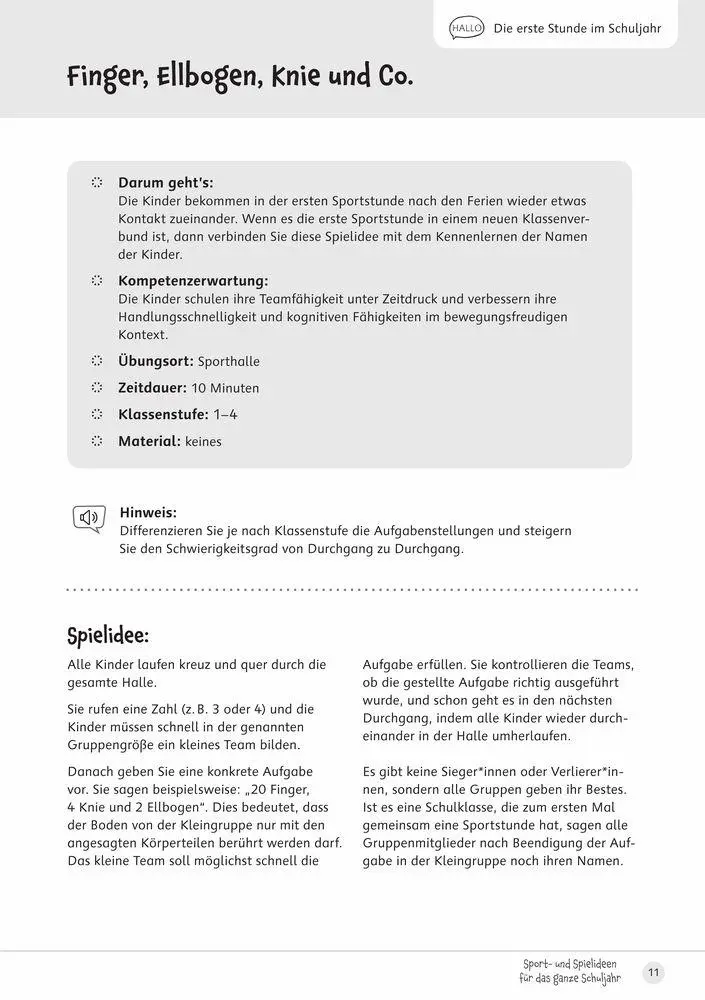 Bild: 9783834669308 | Sport- und Spielideen für das ganze Schuljahr | Reinschmidt (u. a.)