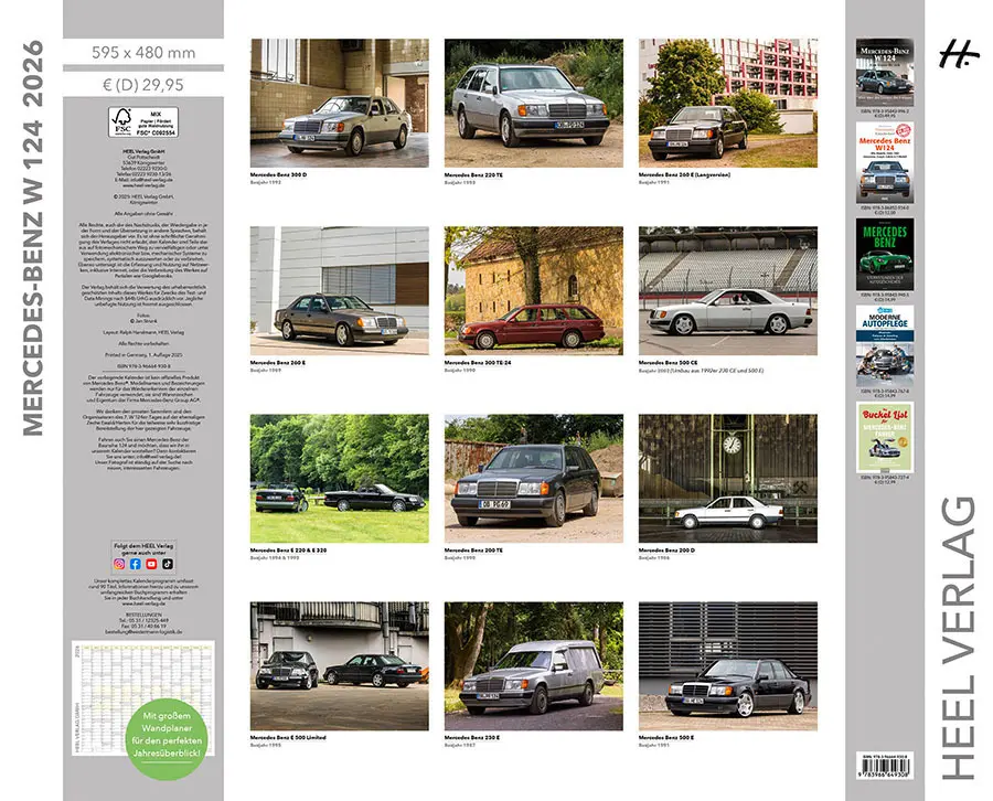 Bild: 9783966649308 | Mercedes Benz W 124 Kalender 2026 | Jan Strunk | Kalender | Deutsch