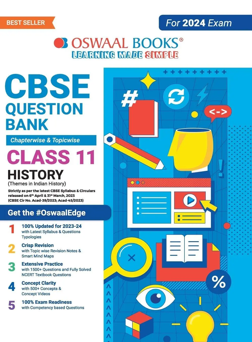 Cover: 9789356349308 | Oswaal CBSE Class 11 History Question Bank (2024 Exam) | Board | Buch