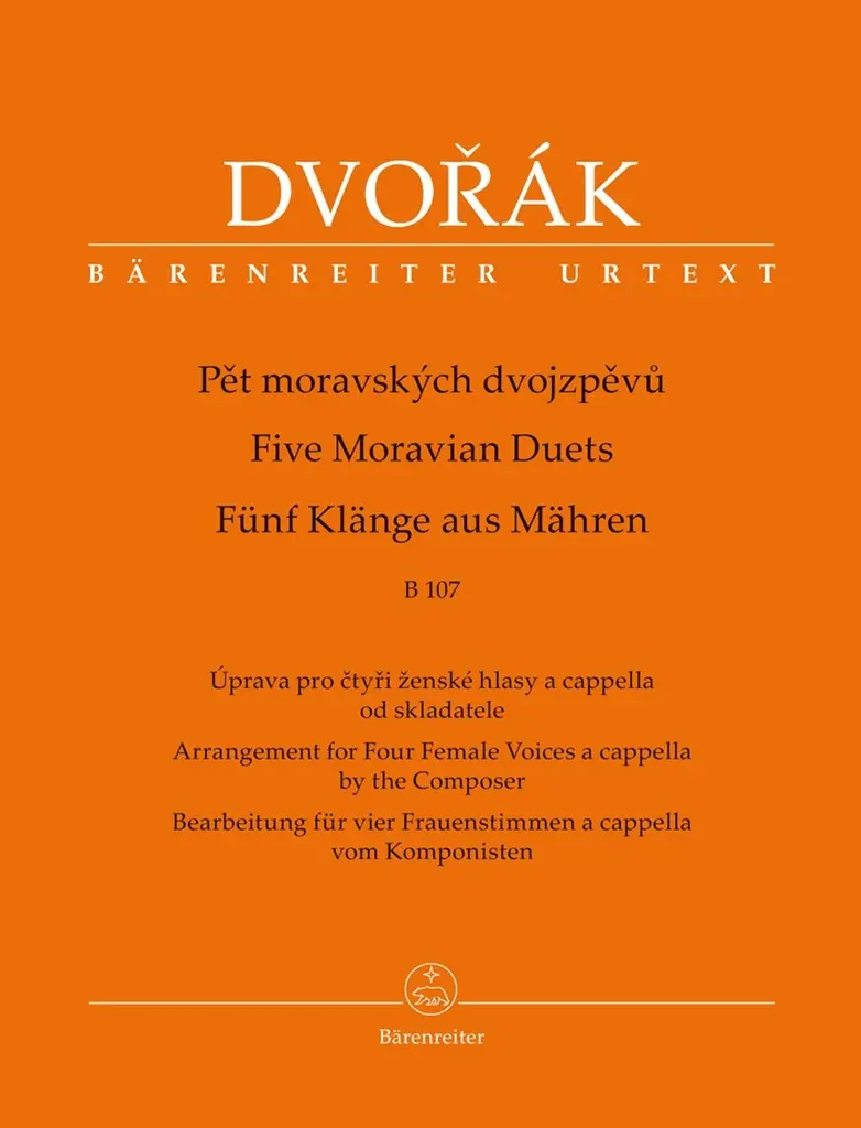 Cover: 9790260109308 | Five Moravian Duets | Fünf mährische duette | Antonín Dvorák | Buch