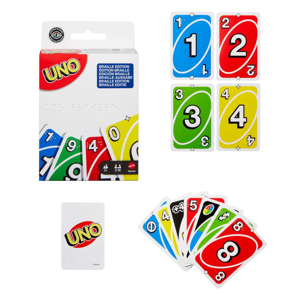 Bild: 194735379408 | UNO Braille | Spiel | Fensterkarton | JMK87 | Deutsch | 2026 | Mattel
