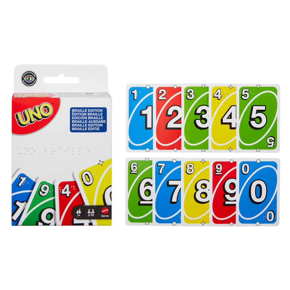 Bild: 194735379408 | UNO Braille | Spiel | Fensterkarton | JMK87 | Deutsch | 2026 | Mattel