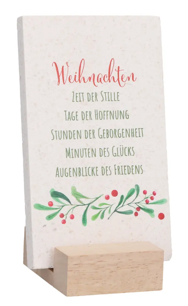 Natursteintafel - Weihnachten