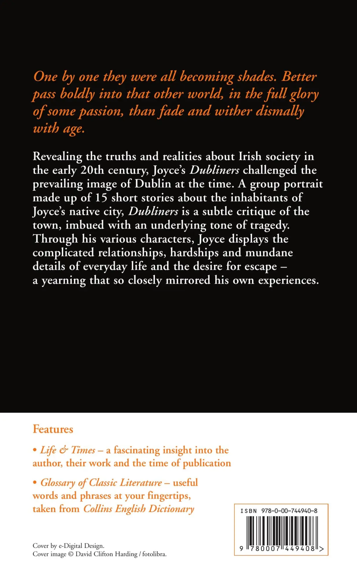 Rückseite: 9780007449408 | Dubliners | James Joyce | Taschenbuch | Collins Classics | 242 S.