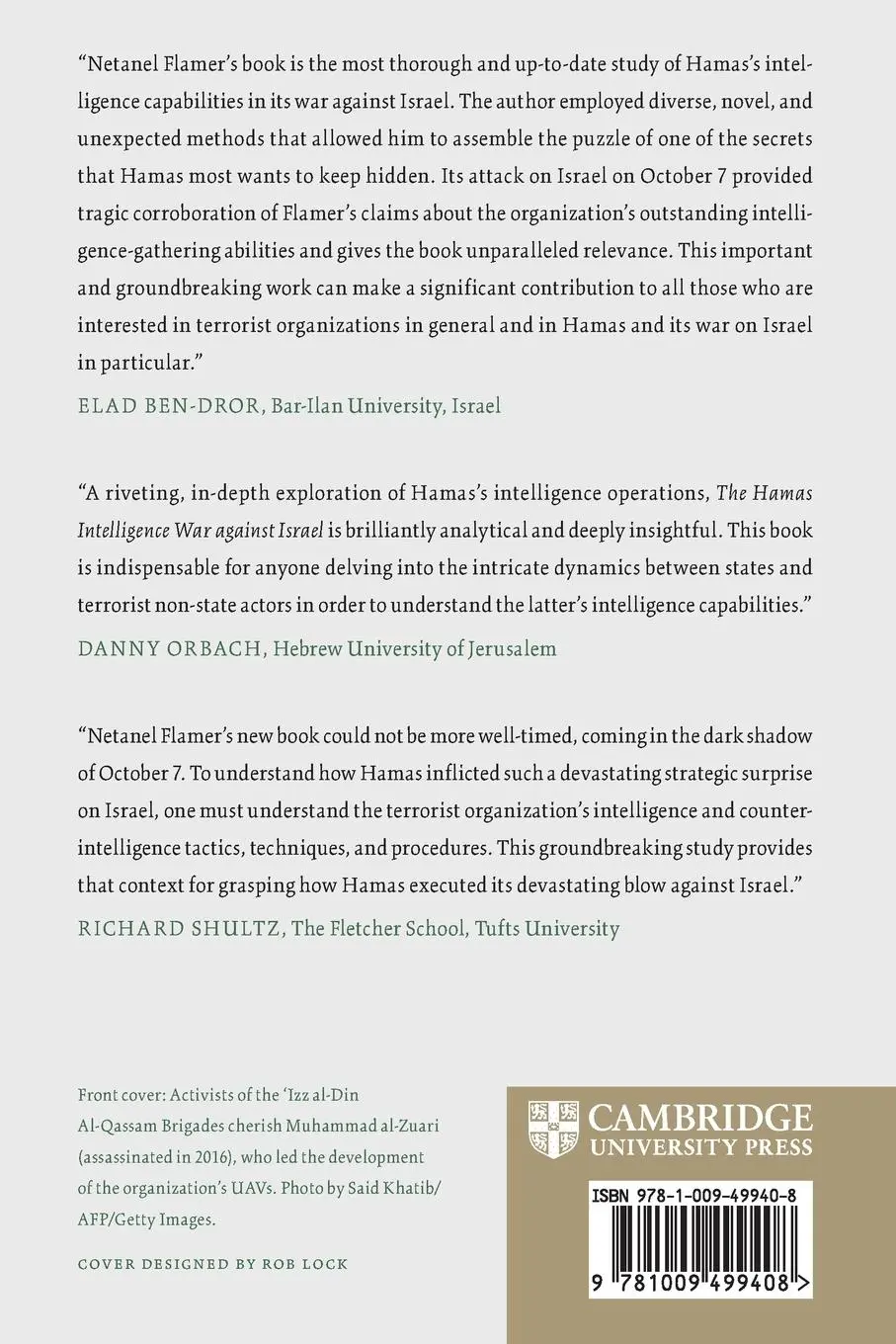 Rückseite: 9781009499408 | The Hamas Intelligence War against Israel | Netanel Flamer | Buch