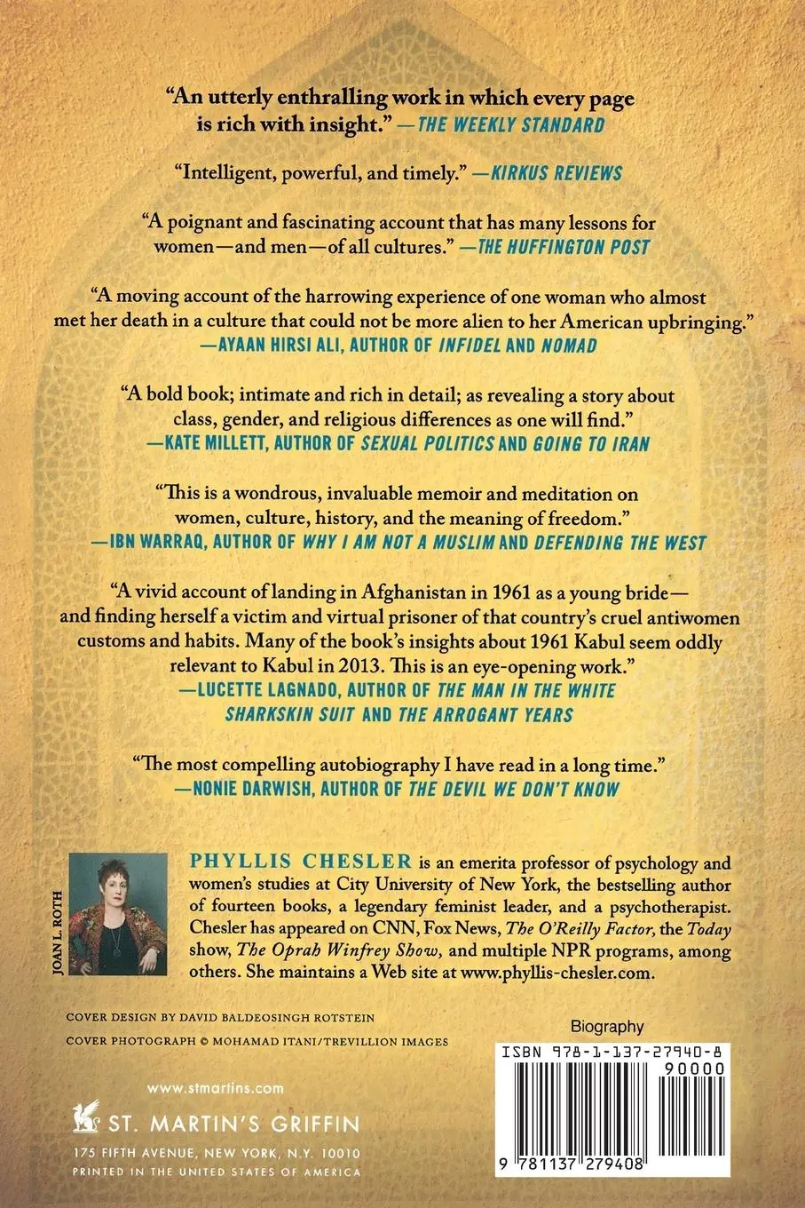 Rückseite: 9781137279408 | AMERICAN BRIDE IN KABUL | Phyllis Chesler | Taschenbuch | Englisch
