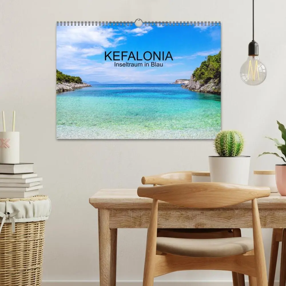 Bild: 9783383979408 | Kefalonia, Inseltraum in Blau (Wandkalender 2025 DIN A3 quer),...
