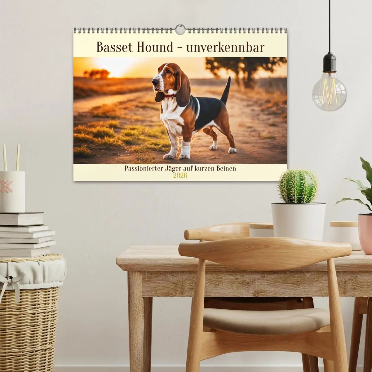 Bild: 9783457399408 | Basset Hound - unverkennbar (Wandkalender 2026 DIN A3 quer),...