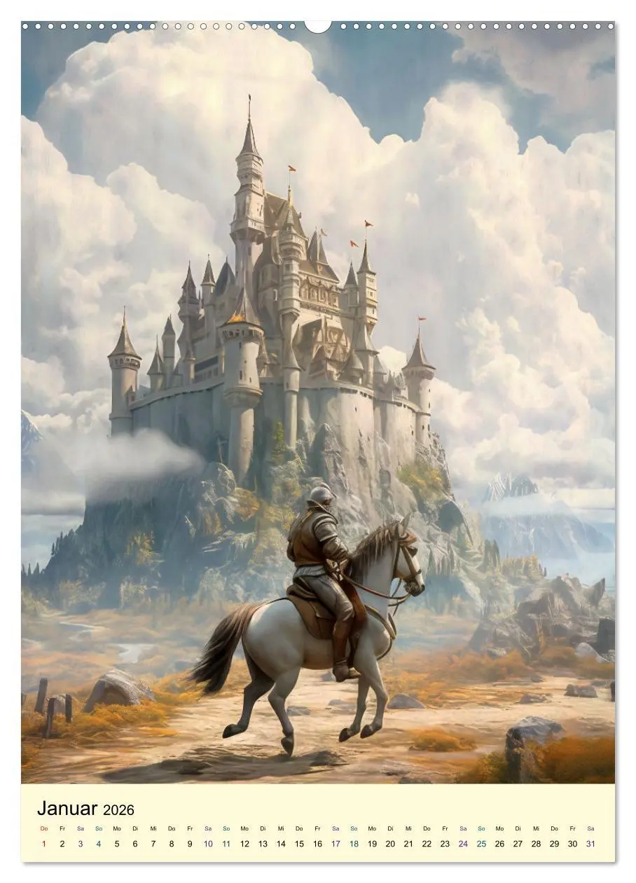 Bild: 9783516309508 | Drachen Ritter Burgen (Wandkalender 2026 DIN A2 hoch), CALVENDO...