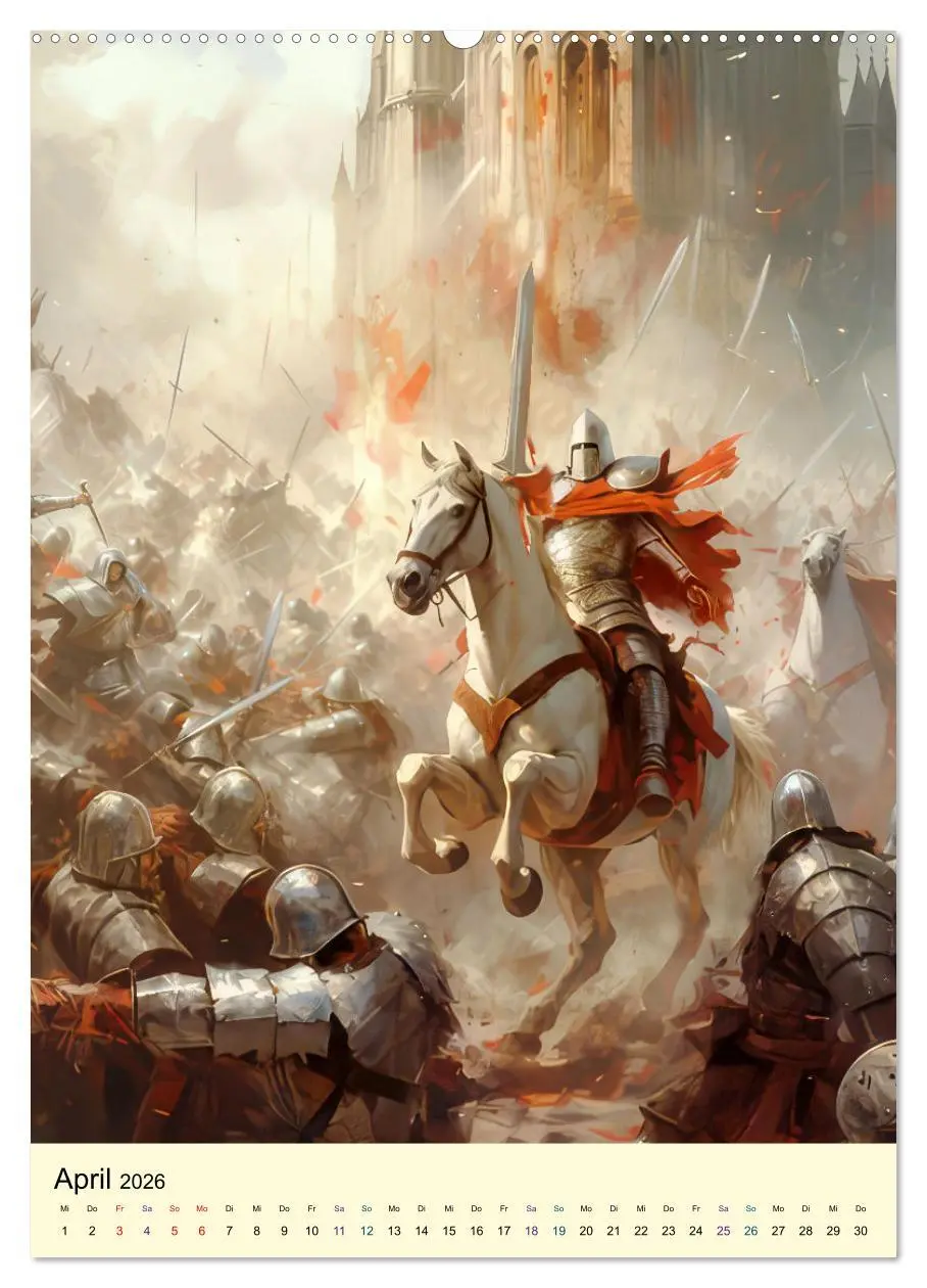 Bild: 9783516309508 | Drachen Ritter Burgen (Wandkalender 2026 DIN A2 hoch), CALVENDO...