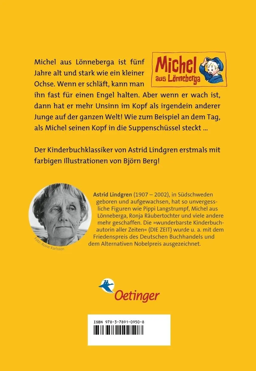 Rückseite: 9783789109508 | Michel in der Suppenschüssel | Astrid Lindgren | Buch | 128 S. | 2018