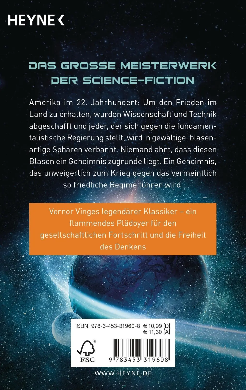 Bild: 9783453319608 | Der Friedenskrieg | Roman | Vernor Vinge | Taschenbuch | 432 S. | 2018