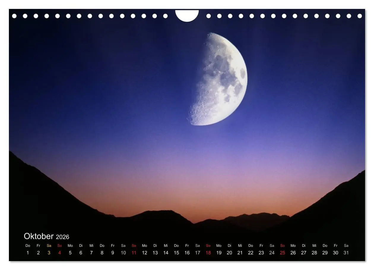 Bild: 9783516089608 | Mondnacht (Wandkalender 2026 DIN A4 quer), CALVENDO Monatskalender