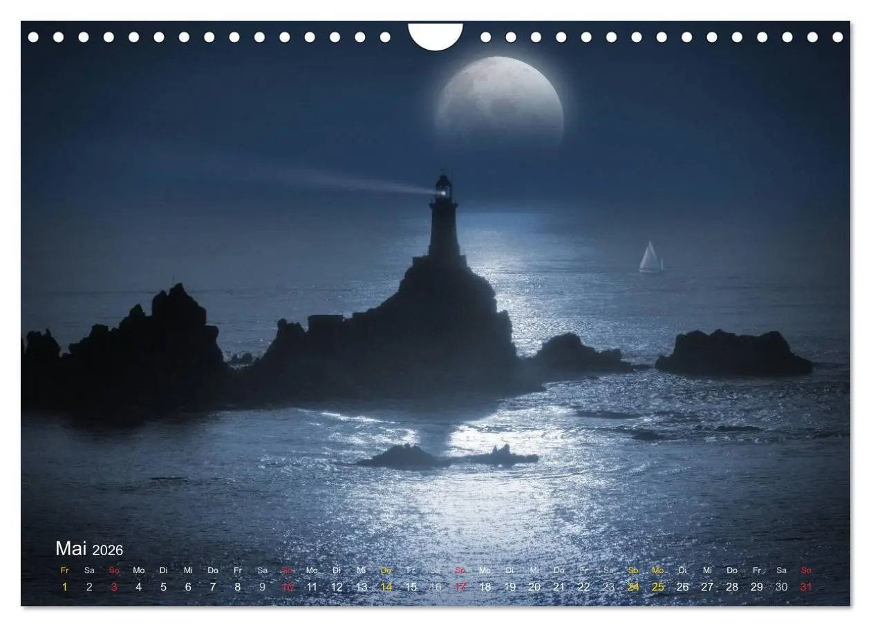 Bild: 9783516089608 | Mondnacht (Wandkalender 2026 DIN A4 quer), CALVENDO Monatskalender
