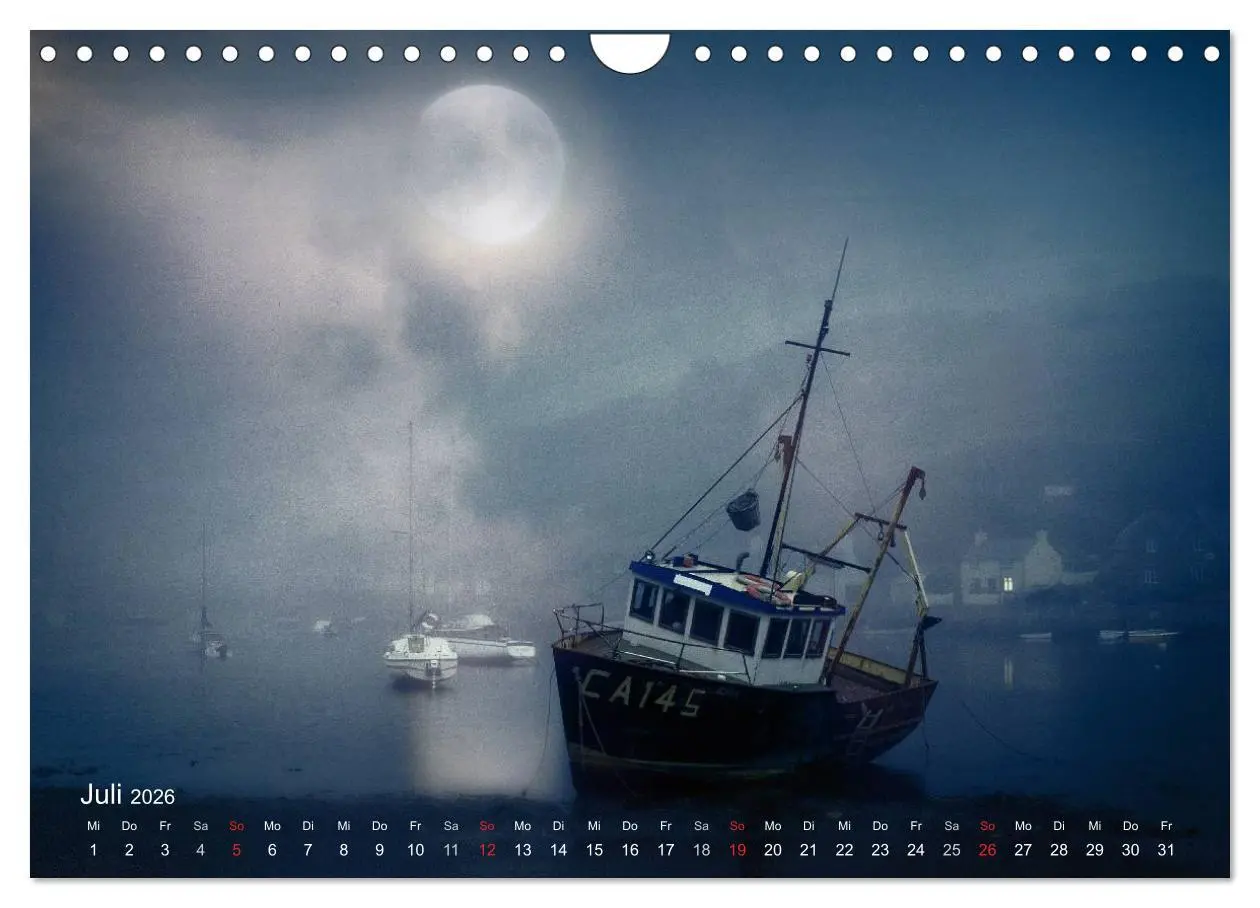 Bild: 9783516089608 | Mondnacht (Wandkalender 2026 DIN A4 quer), CALVENDO Monatskalender