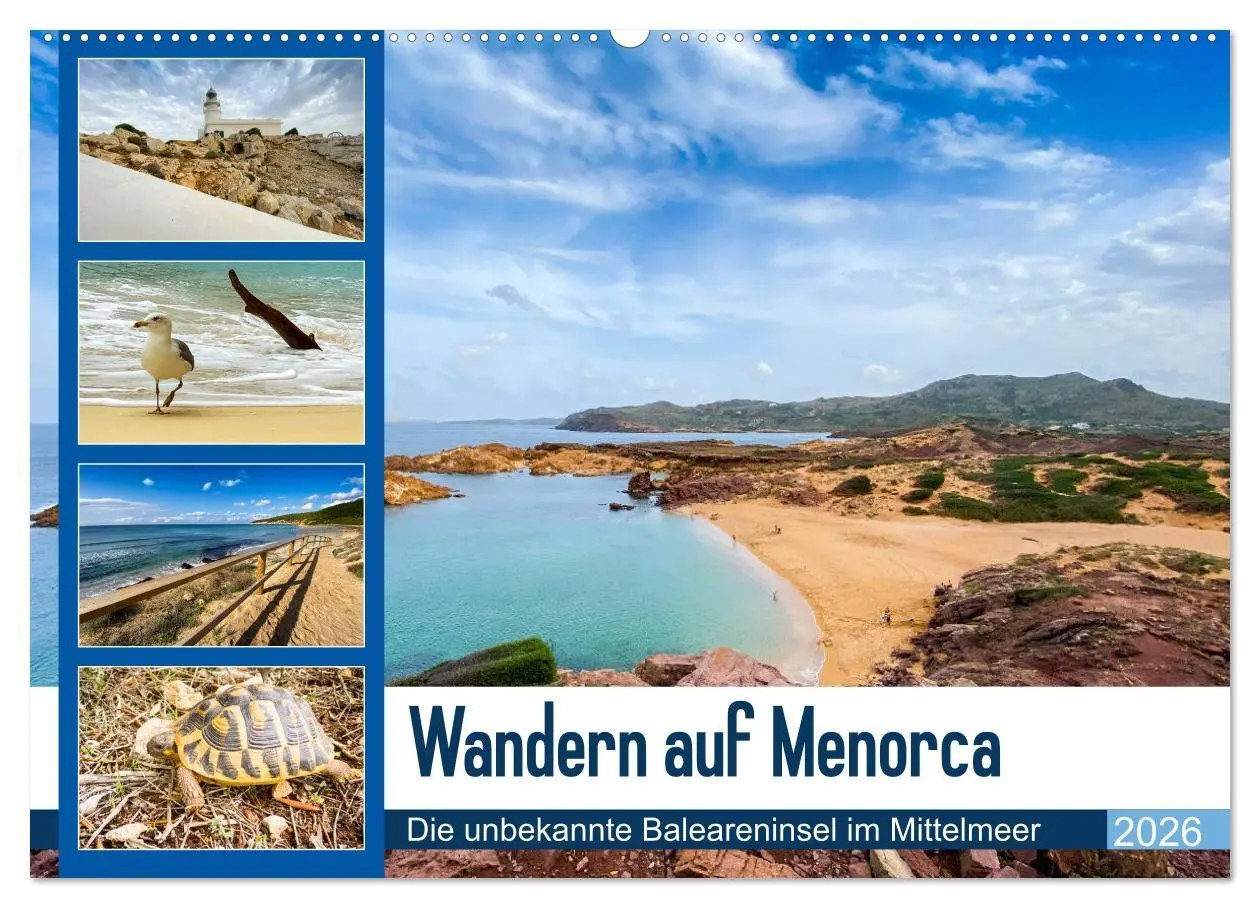 Cover: 9783457749708 | Wandern auf Menorca (Wandkalender 2026 DIN A2 quer), CALVENDO...
