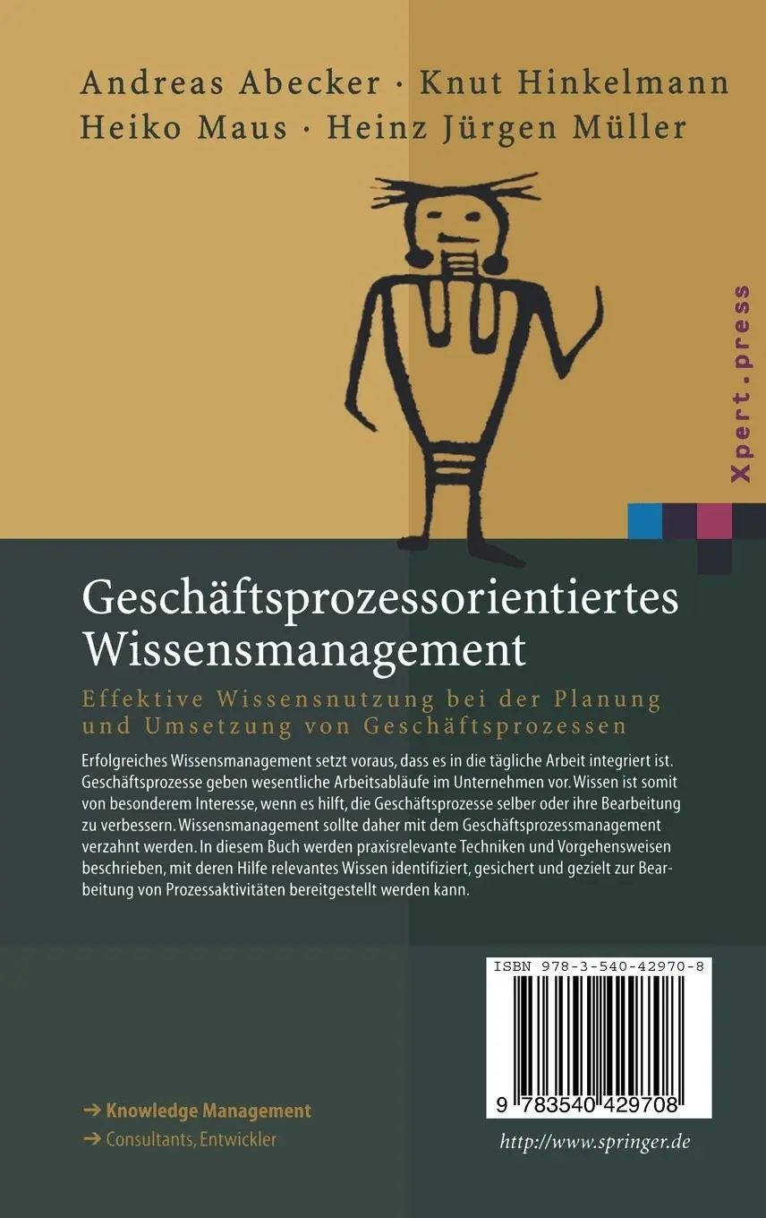 Rückseite: 9783540429708 | Geschäftsprozessorientiertes Wissensmanagement | Abecker (u. a.) | vii