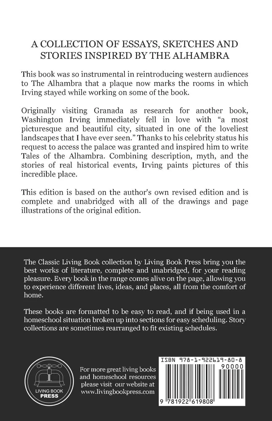 Rückseite: 9781922619808 | Tales of the Alhambra | Washington Irving | Taschenbuch | Englisch