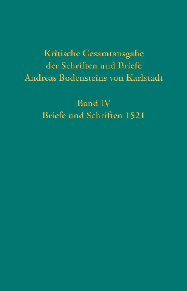 Cover: 9783579059808 | Kritische Gesamtausgabe der Schriften und Briefe Andreas...
