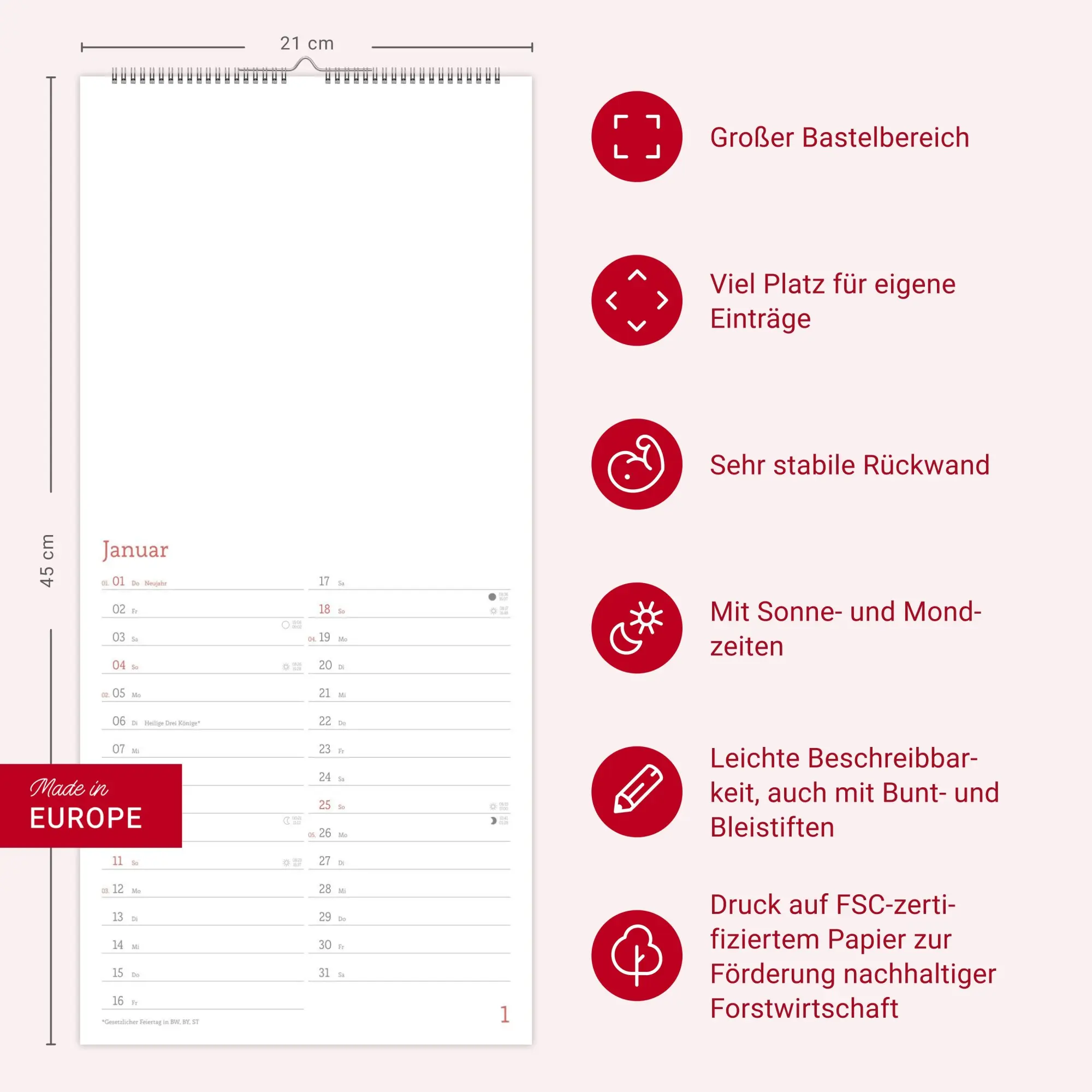 Bild: 9783756409808 | Fotokalender zum Selbstgestalten 2026 | Heye | Kalender | 14 S. | 2026