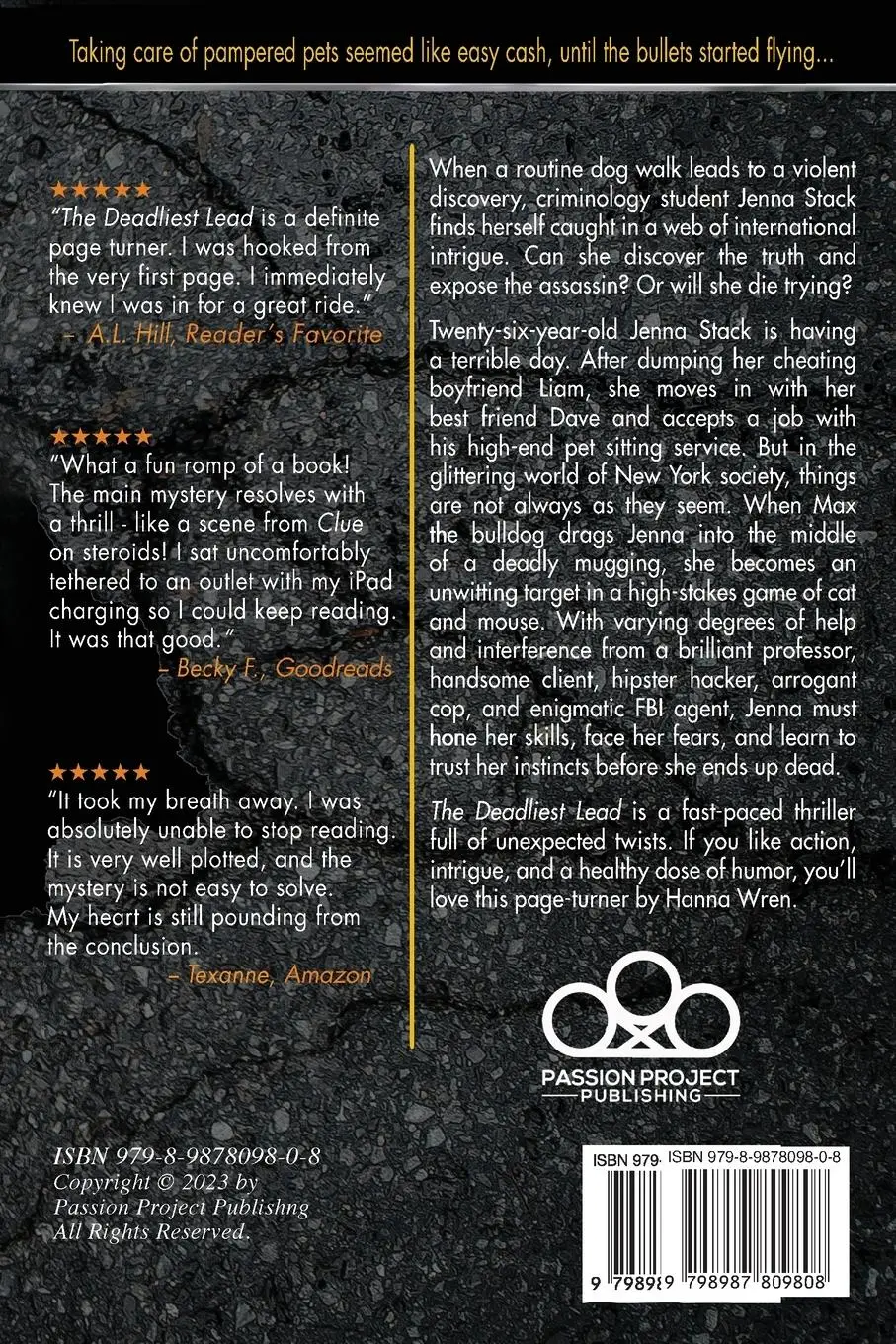 Rückseite: 9798987809808 | The Deadliest Lead | Hanna Wren | Taschenbuch | Englisch | 2023