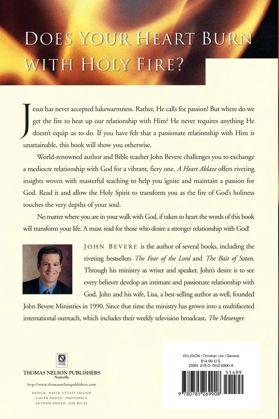 Rückseite: 9780785269908 | A Heart Ablaze | Igniting a Passion for God | John Bevere | Buch
