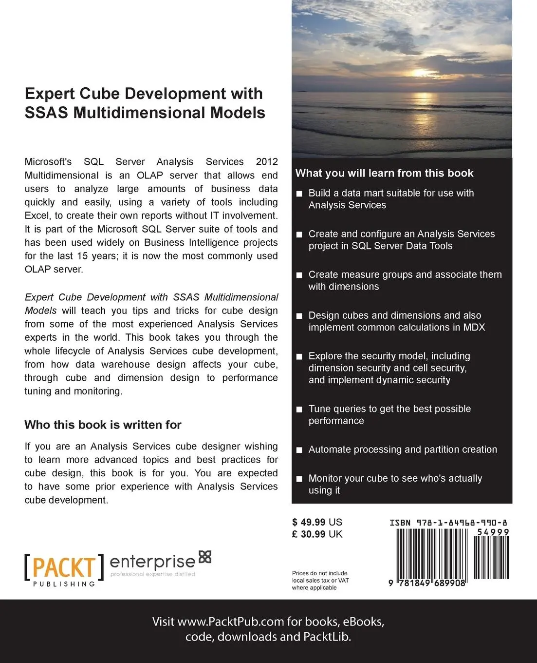 Rückseite: 9781849689908 | Expert Cube Development with SQL Server Analysis Services 2012...